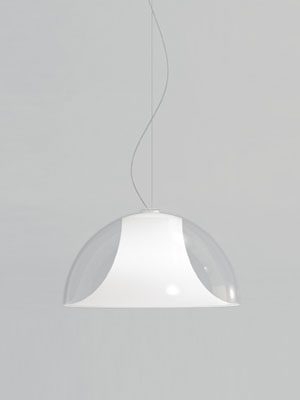 Pedrali L002S/BA HANGLAMP RONDE KUNSTSTOF KAP - transparant helder