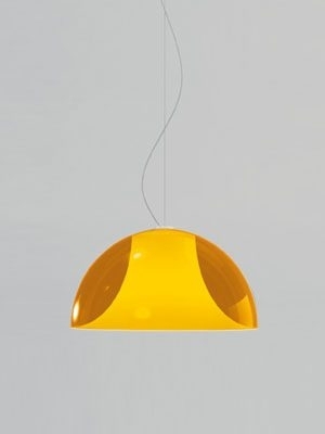 Pedrali L002S/BA HANGLAMP RONDE KUNSTSTOF KAP - transparant geel