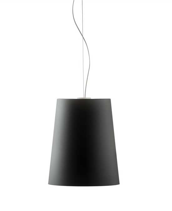 Pedrali L001SA SOFT TOUCH HANGLAMP SMALLE MAT KUNSTSTOF KAP -  zwart