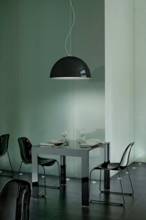 Pedrali L002S/BA HANGLAMP RONDE KUNSTSTOF KAP - Zwart