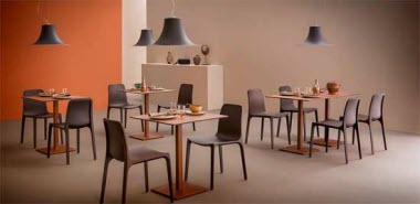 Pedrali L004S/A SOFT TOUCH - HANGLAMP MET MAT GESPOTEN TROMPETVORMIGE KAP - Antraciet grijs