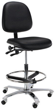 goochelaar gebonden kijken Score 2302 CLEANROOM hoge stoel, werkhoogte 90-110cm - stoel voor  cleanrooms - gratis proefstoel